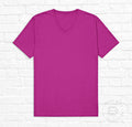 Playera fucsia cuello v hombre