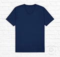 Playera azul marino cuello v hombre