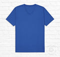 Playera azul rey cuello v hombre